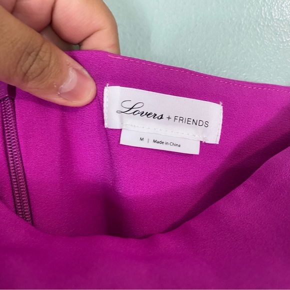 Lovers + Friends Eve Gown Maxi Dress Slit‎ One Shoulder Medium - Picture 4 of 8